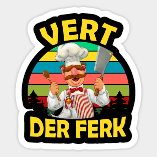 VERT DER FERK COOK Sticker